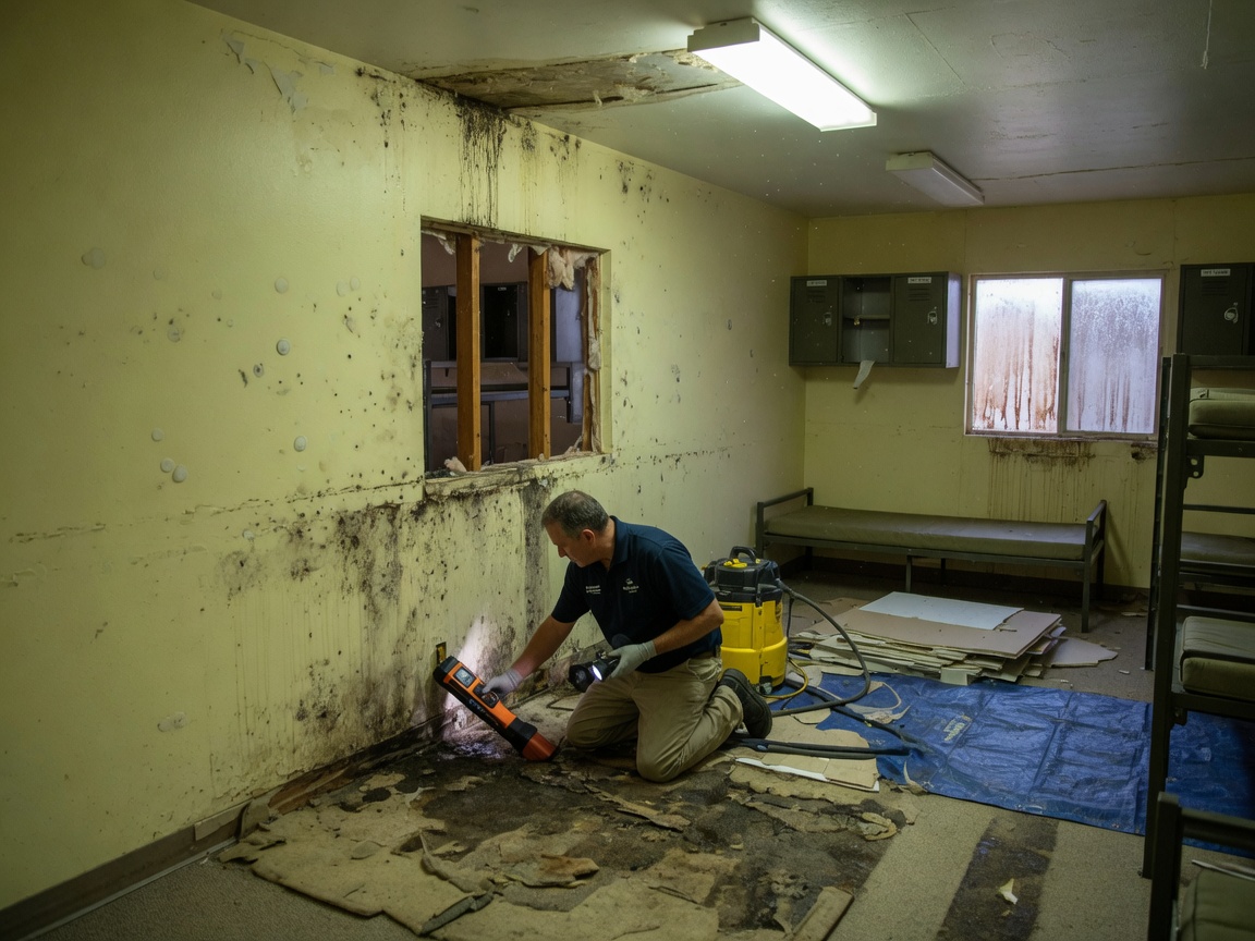 Barracks Water Damage in Fort Irwin